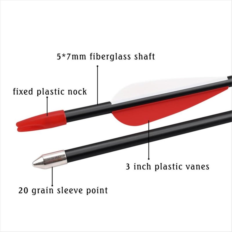 Yls Fiberglass Archery Arrows 30 inch Practice Arrows Perfect for Youth Beginner Target Practice and Outdoor Shooting Recurve Bows Compound Bow - Image 4